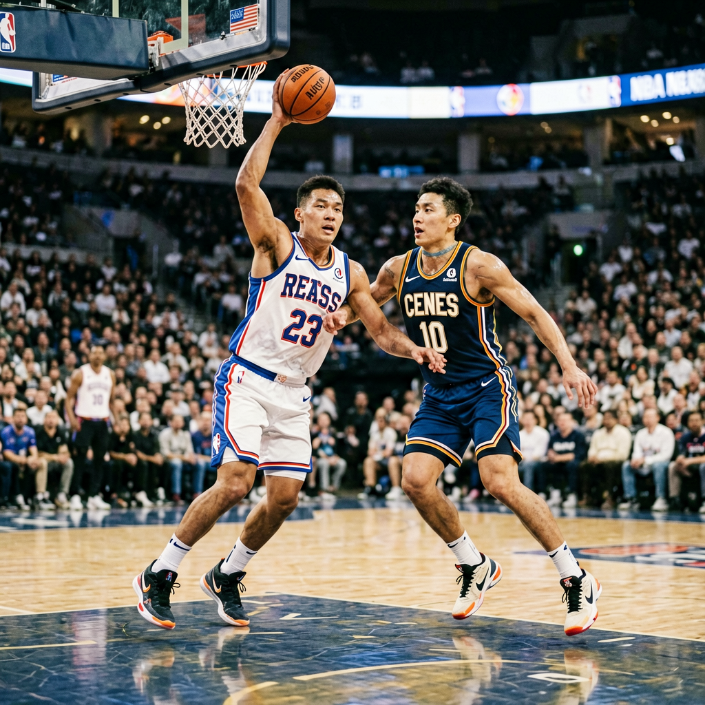 篮球赛事赛场画面呈现NBA与职业联赛精彩对抗